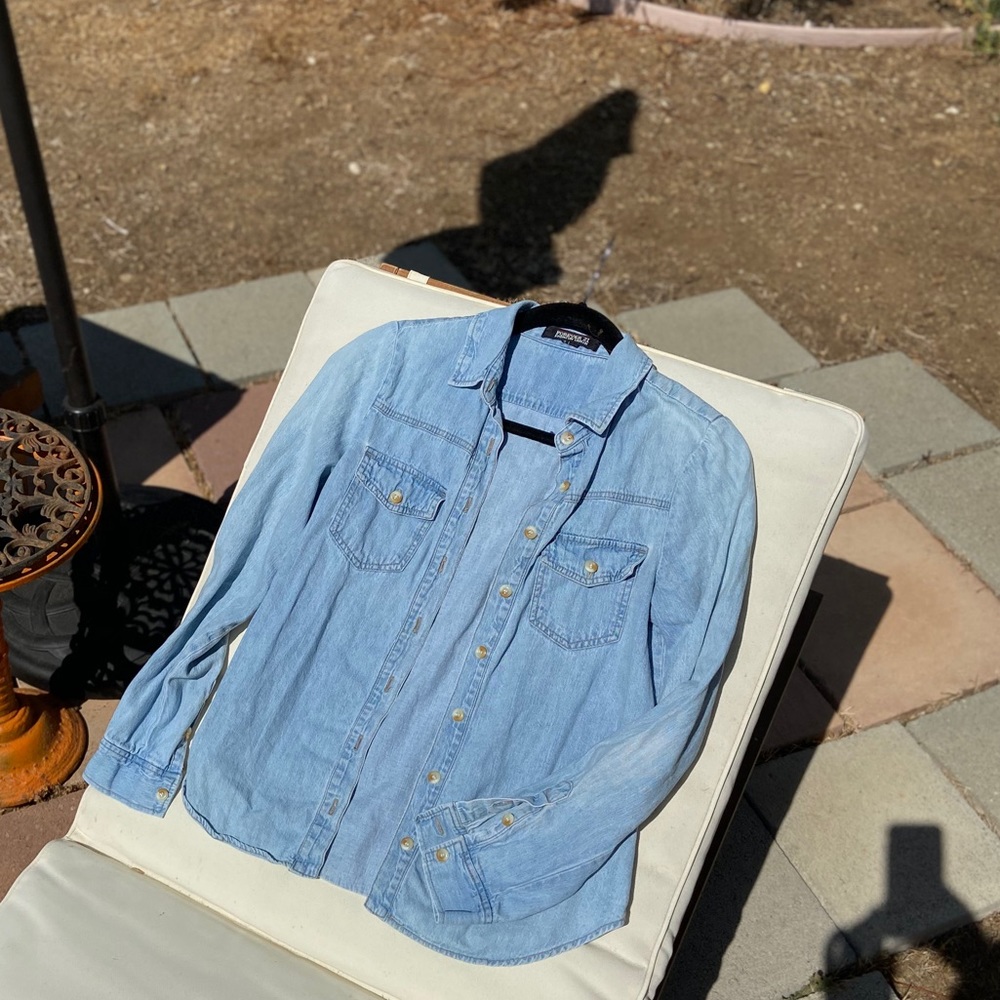 Denim cotton button down